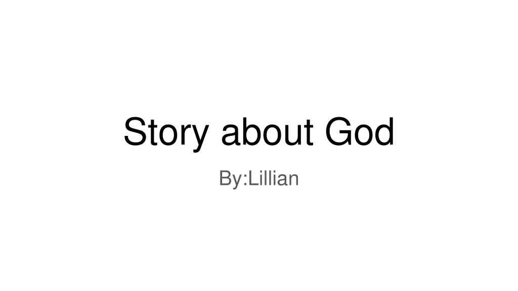 story about god