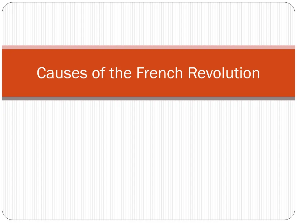 causes of the french revolution