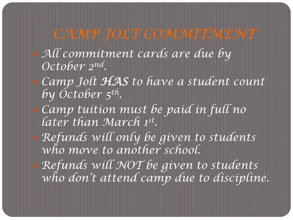 camp jolt commitment all commitment cards