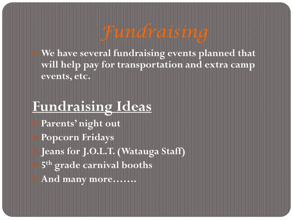 fundraising