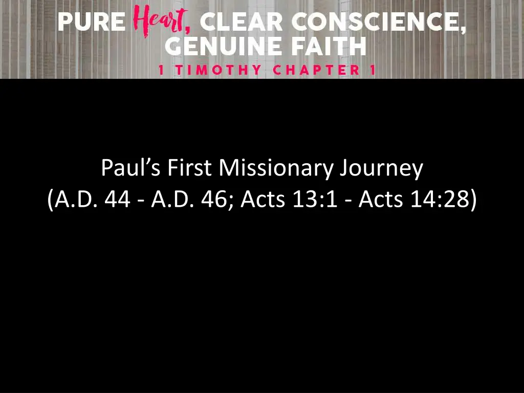 paul s first missionary journey