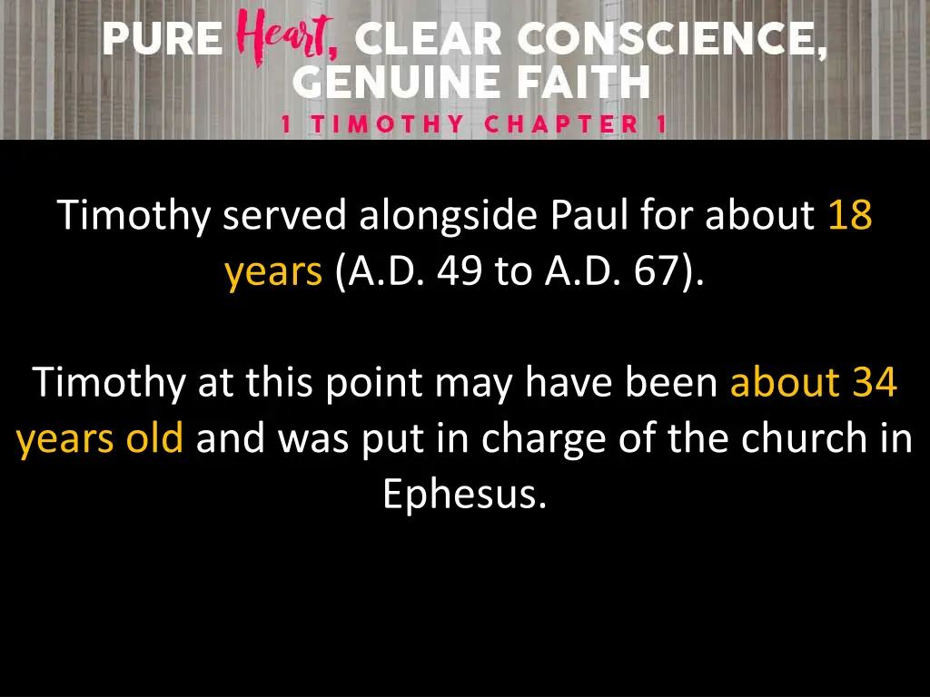 timothy served alongside paul for about 18 years