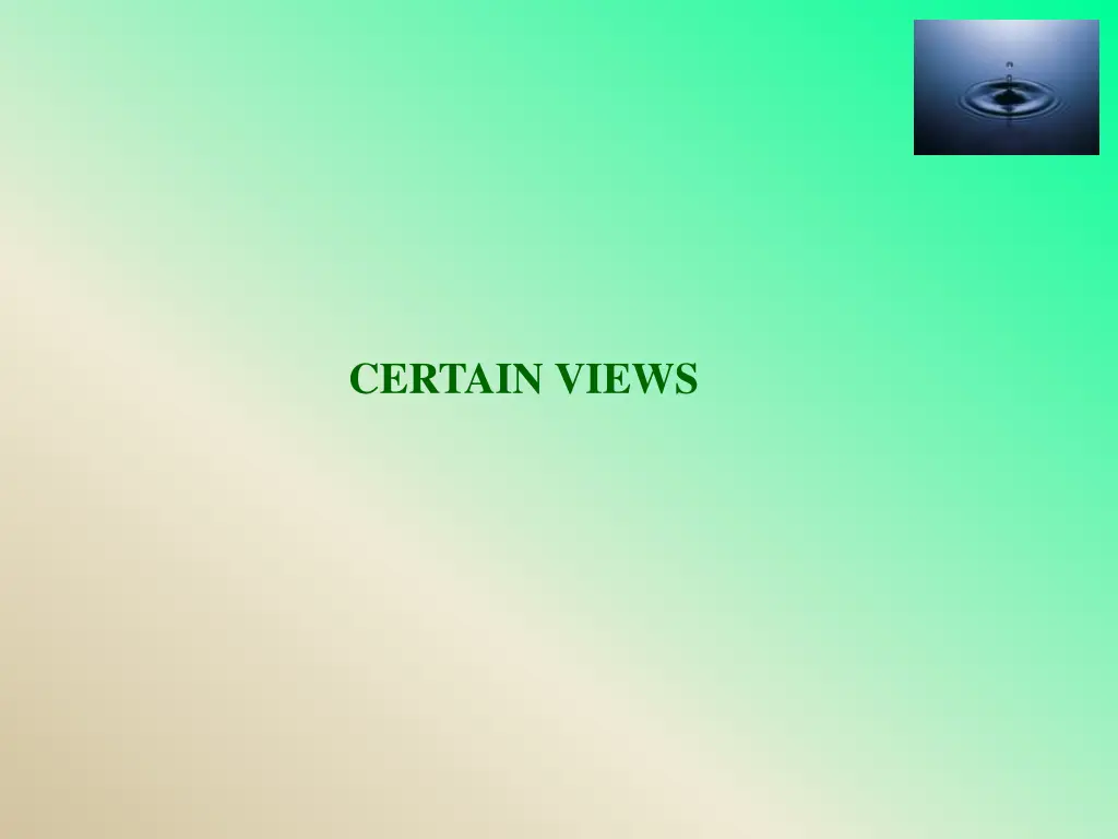 certain views