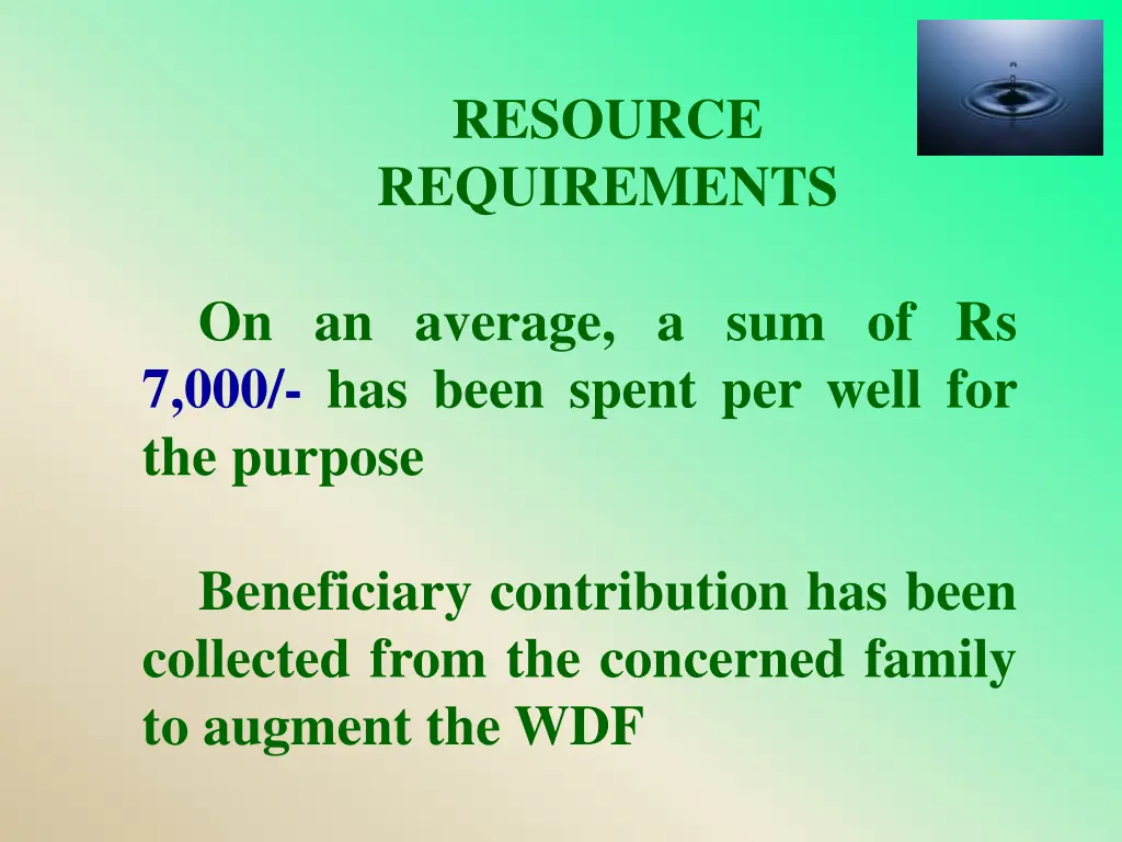 resource requirements