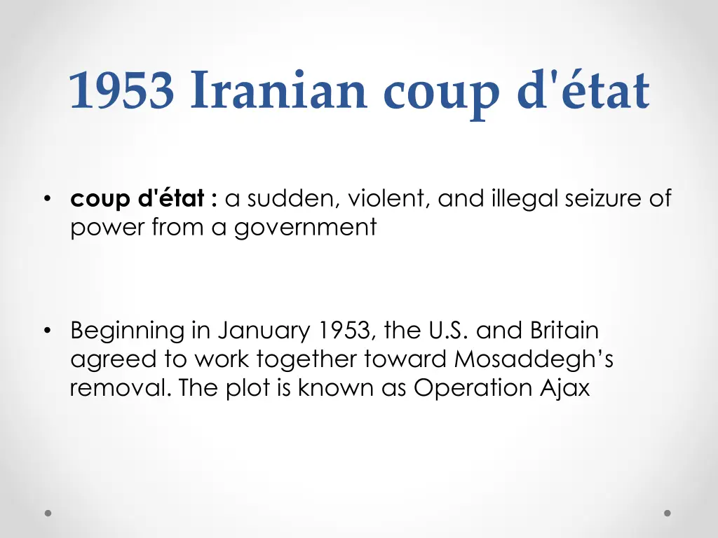 1953 iranian coup d tat