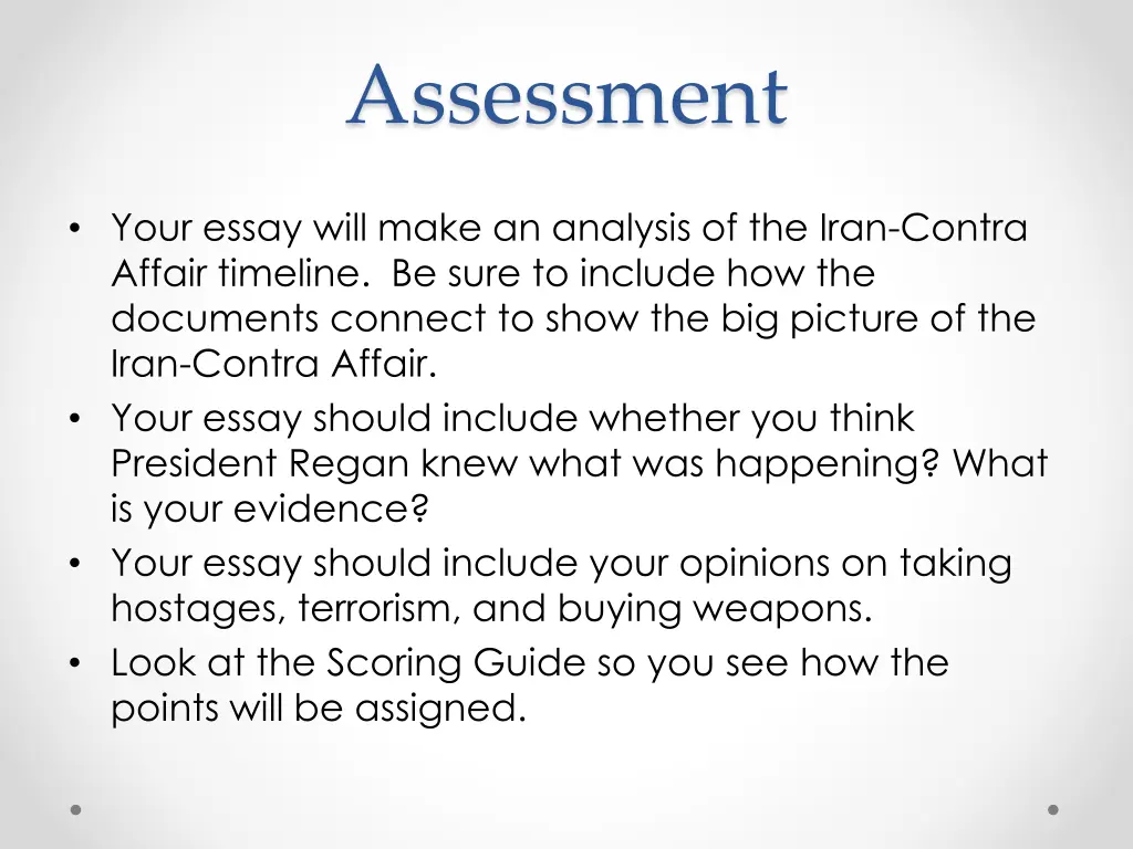 assessment