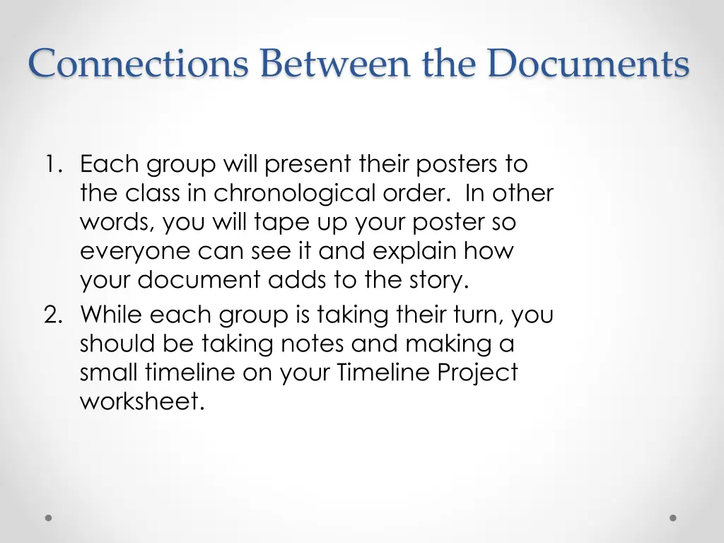 connections between the documents