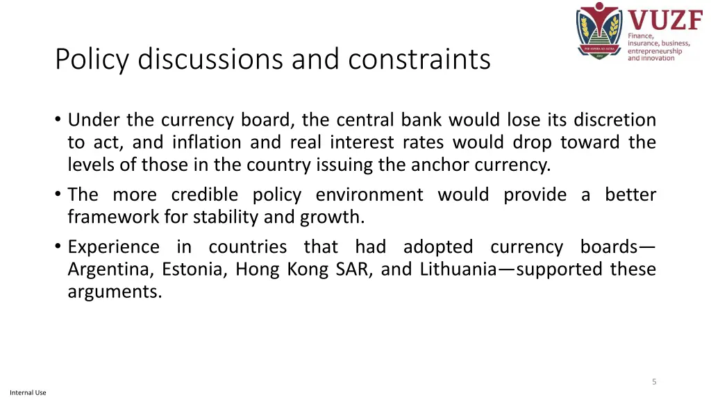 policy discussions and constraints 2