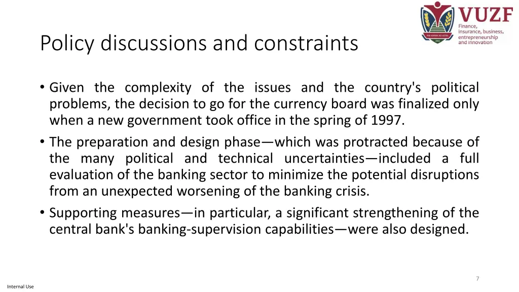 policy discussions and constraints 4