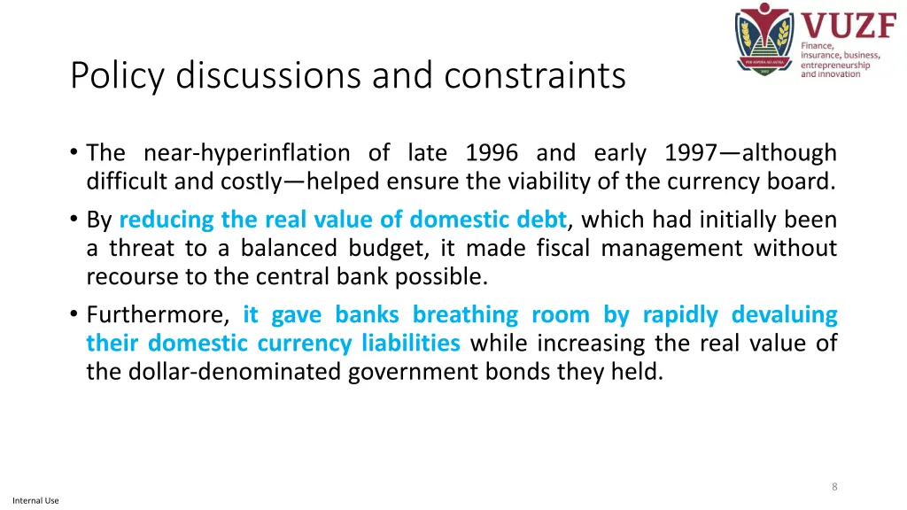 policy discussions and constraints 5