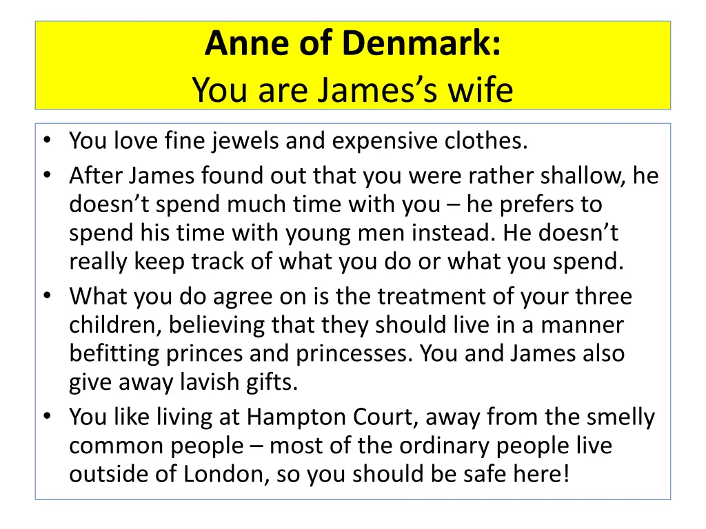 anne of denmark you are james s wife you love 1