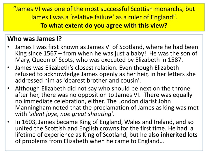 james vi was one of the most successful scottish