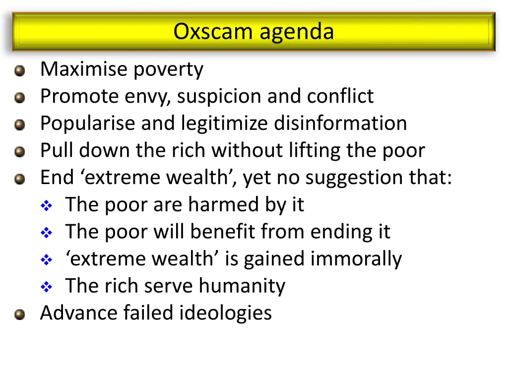 oxscam agenda