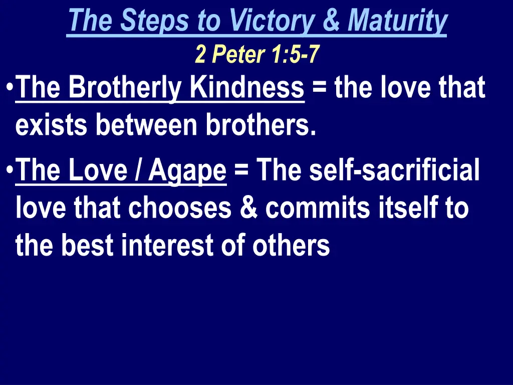 the steps to victory maturity 2 peter 5