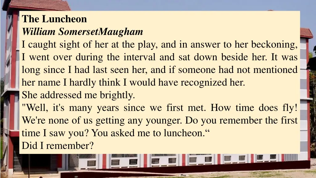 the luncheon william somersetmaugham i caught