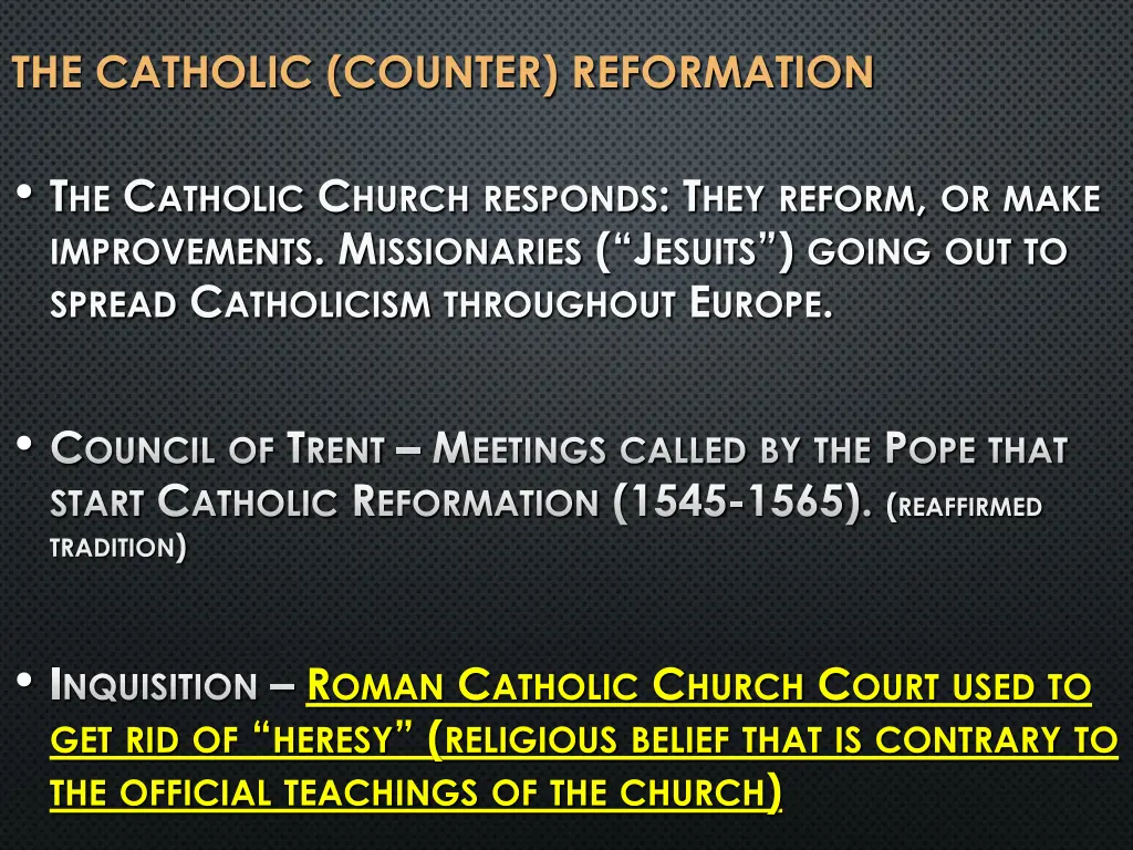 the catholic counter reformation