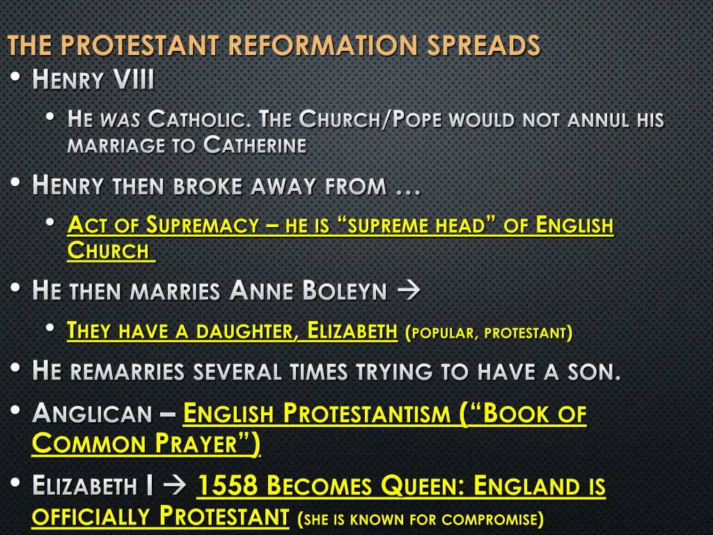 the protestant reformation spreads h enry viii