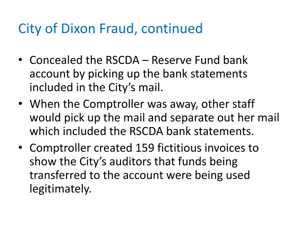 city of dixon fraud continued 1