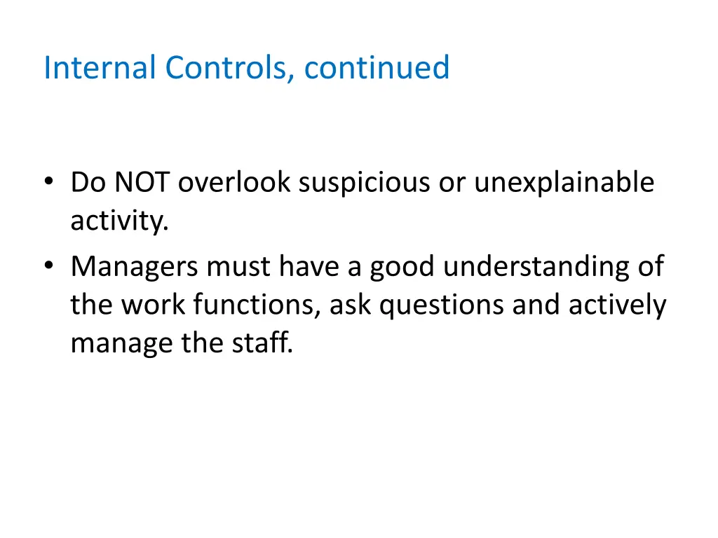 internal controls continued 1