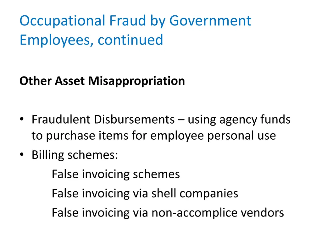 occupational fraud by government employees 2