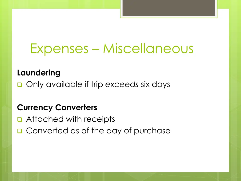 expenses miscellaneous