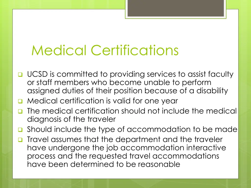 medical certifications