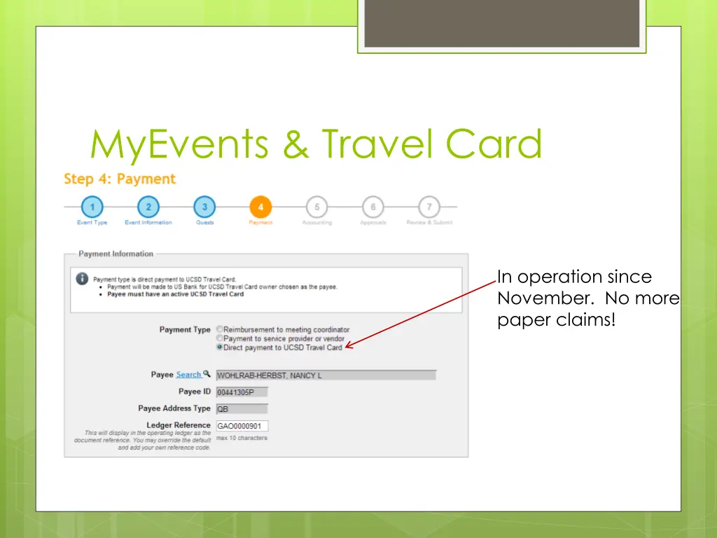 myevents travel card