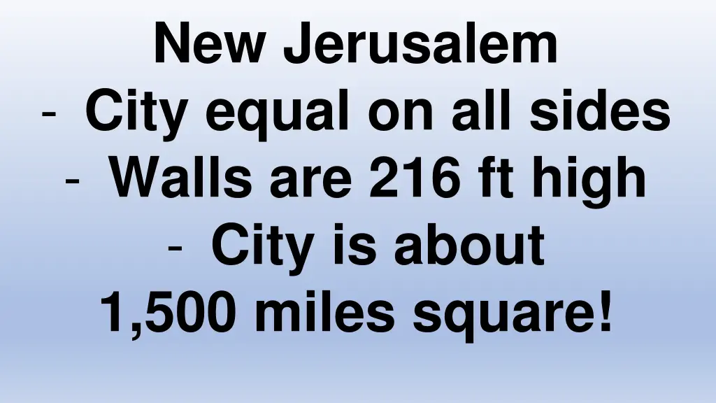 new jerusalem city equal on all sides walls