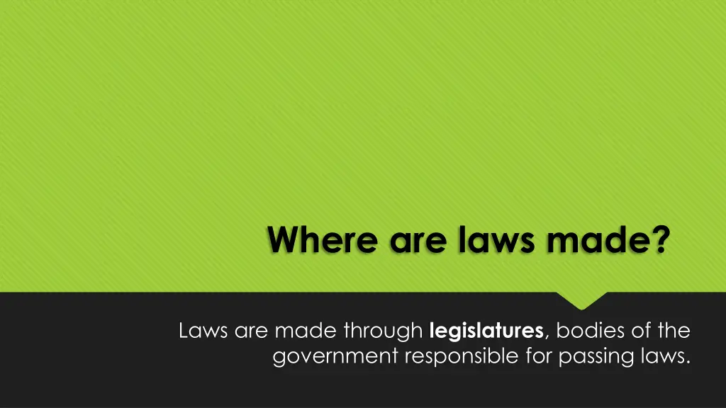 where are laws made