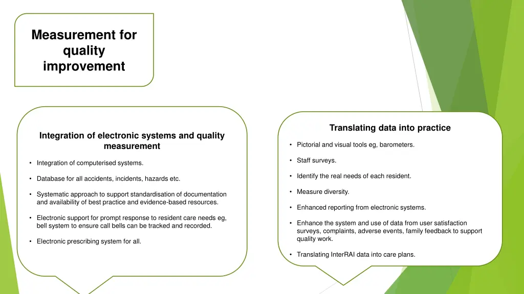 measurement for quality improvement