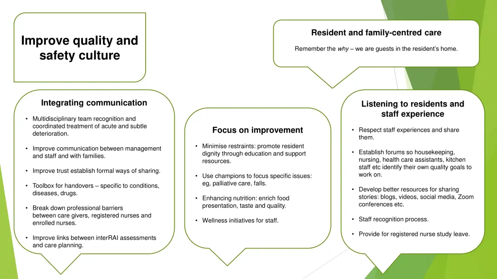 resident and family centred care