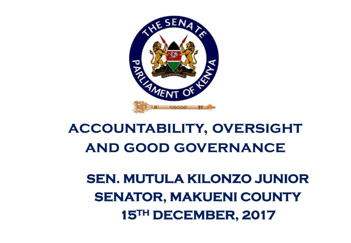 accountability oversight and good governance