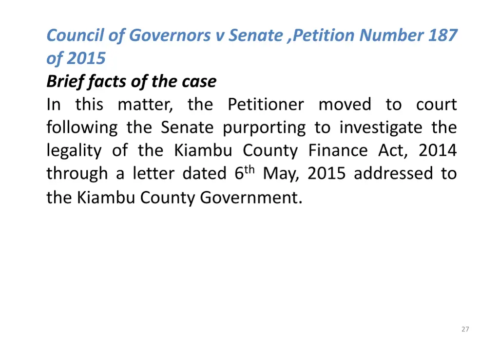 council of governors v senate petition number