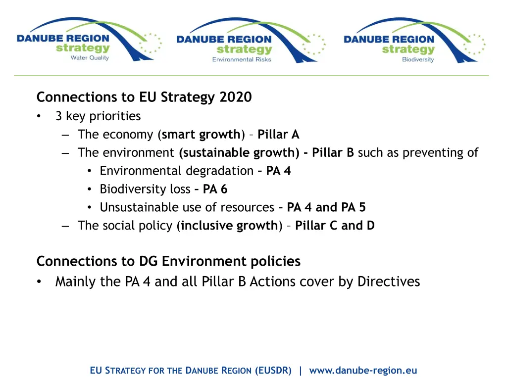 connections to eu strategy 2020 3 key priorities