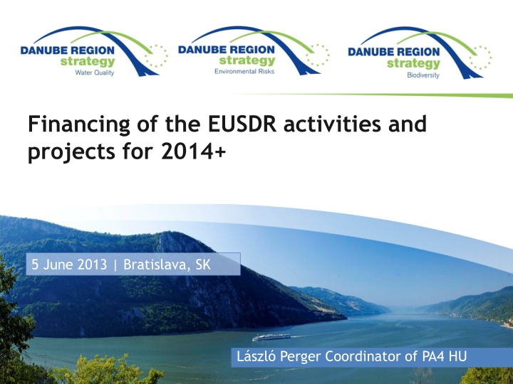 financing of the eusdr activities and projects