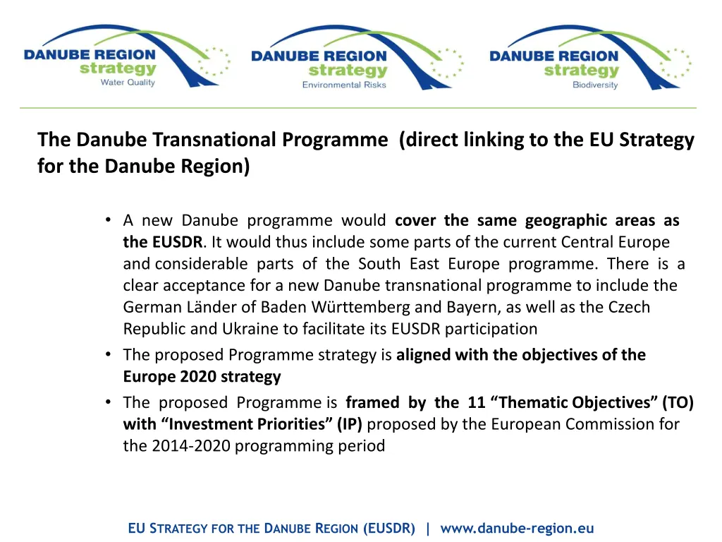 the danube transnational programme direct linking