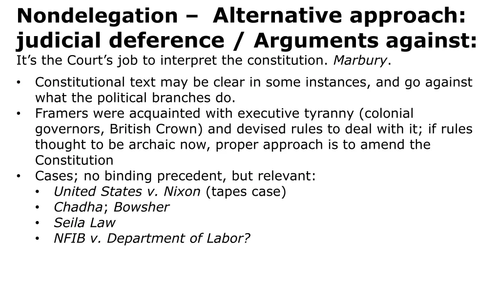 nondelegation alternative approach judicial 1