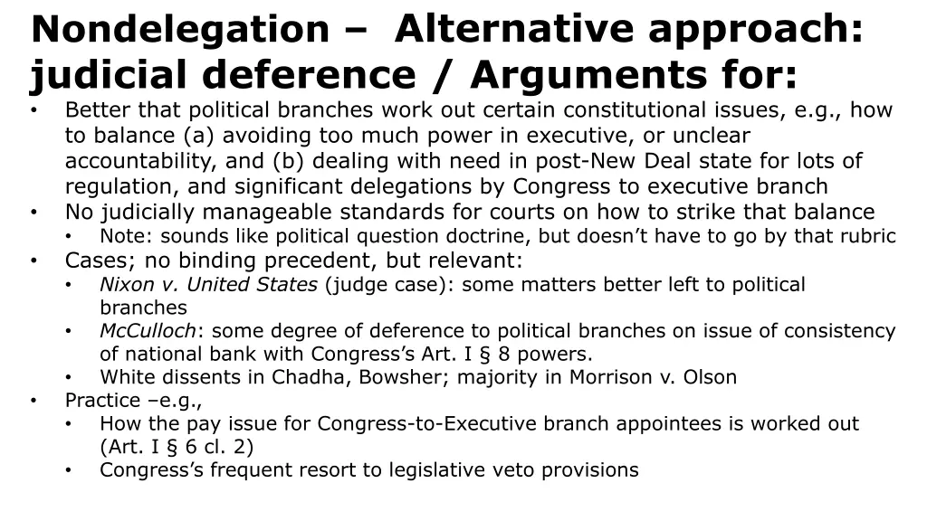 nondelegation alternative approach judicial