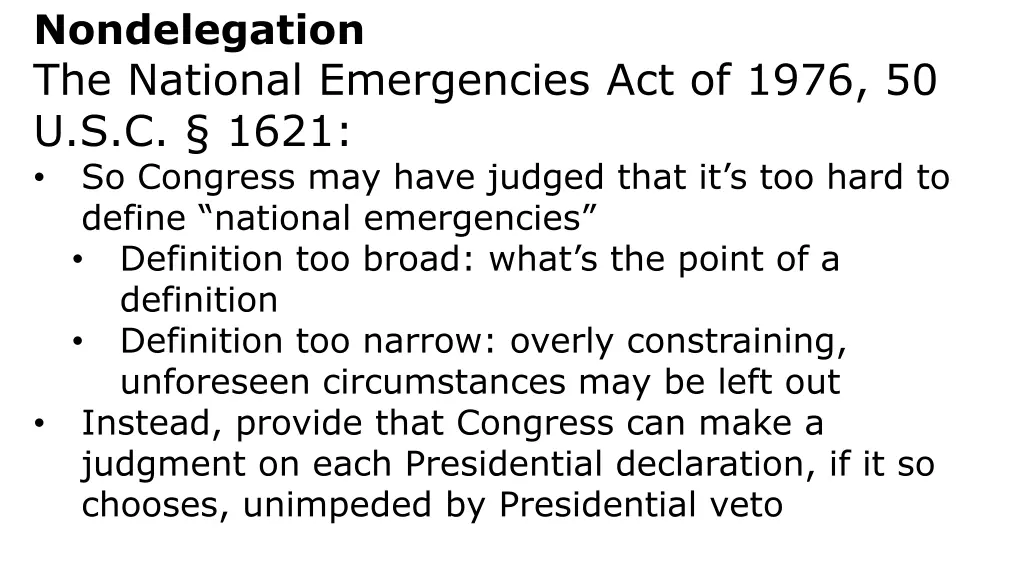 nondelegation the national emergencies 4