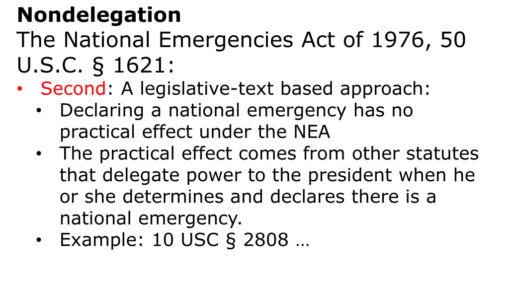 nondelegation the national emergencies 7