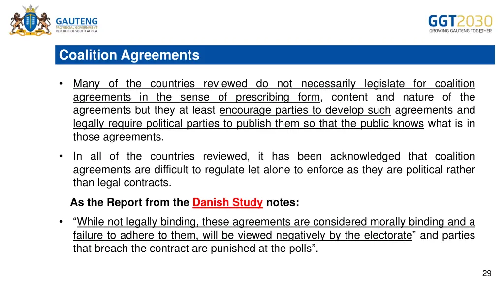 coalition agreements