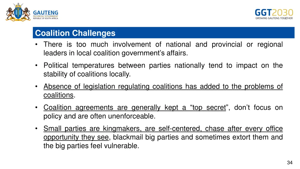 coalition challenges there is too much