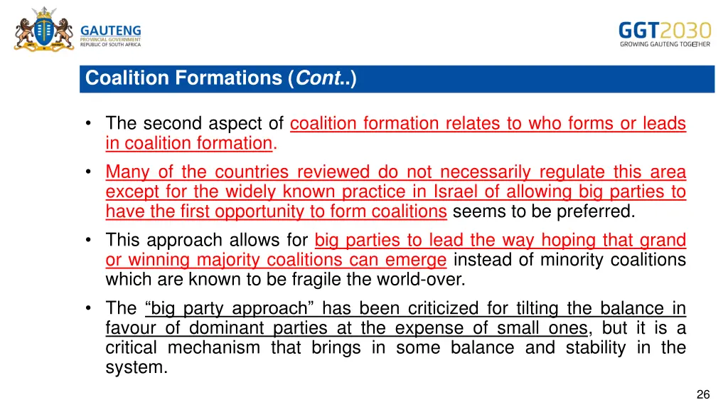 coalition formations cont