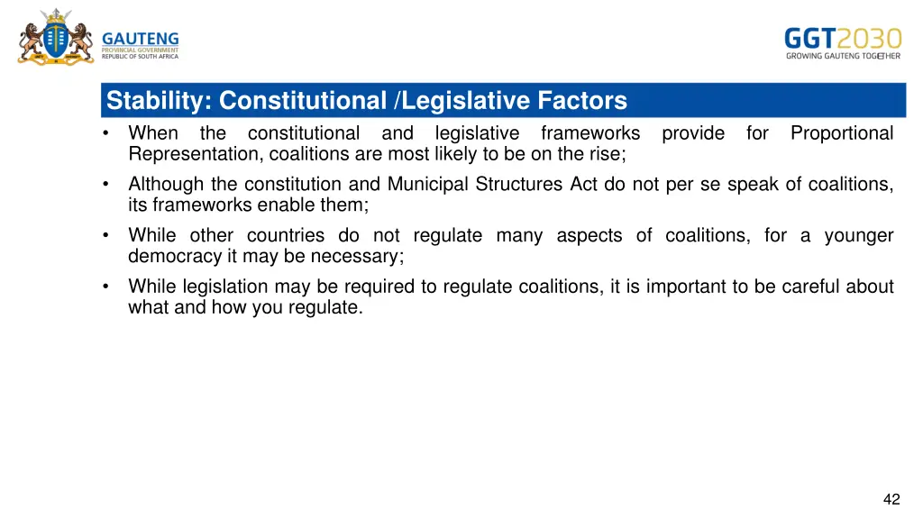 stability constitutional legislative factors when