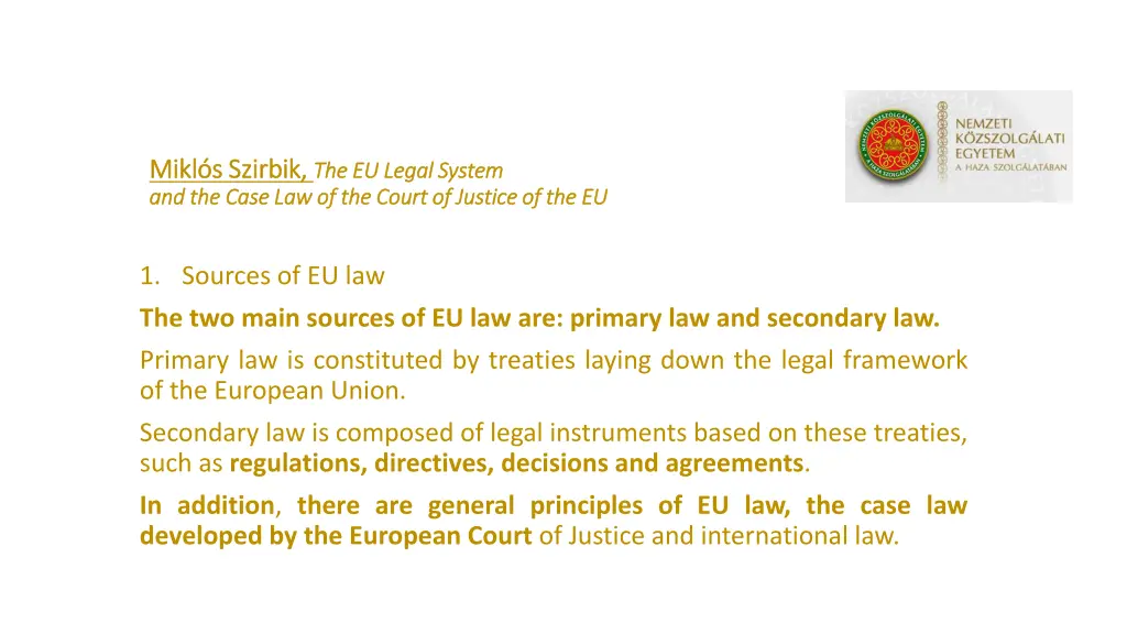 mikl s szirbik mikl s szirbik the eu legal system 2