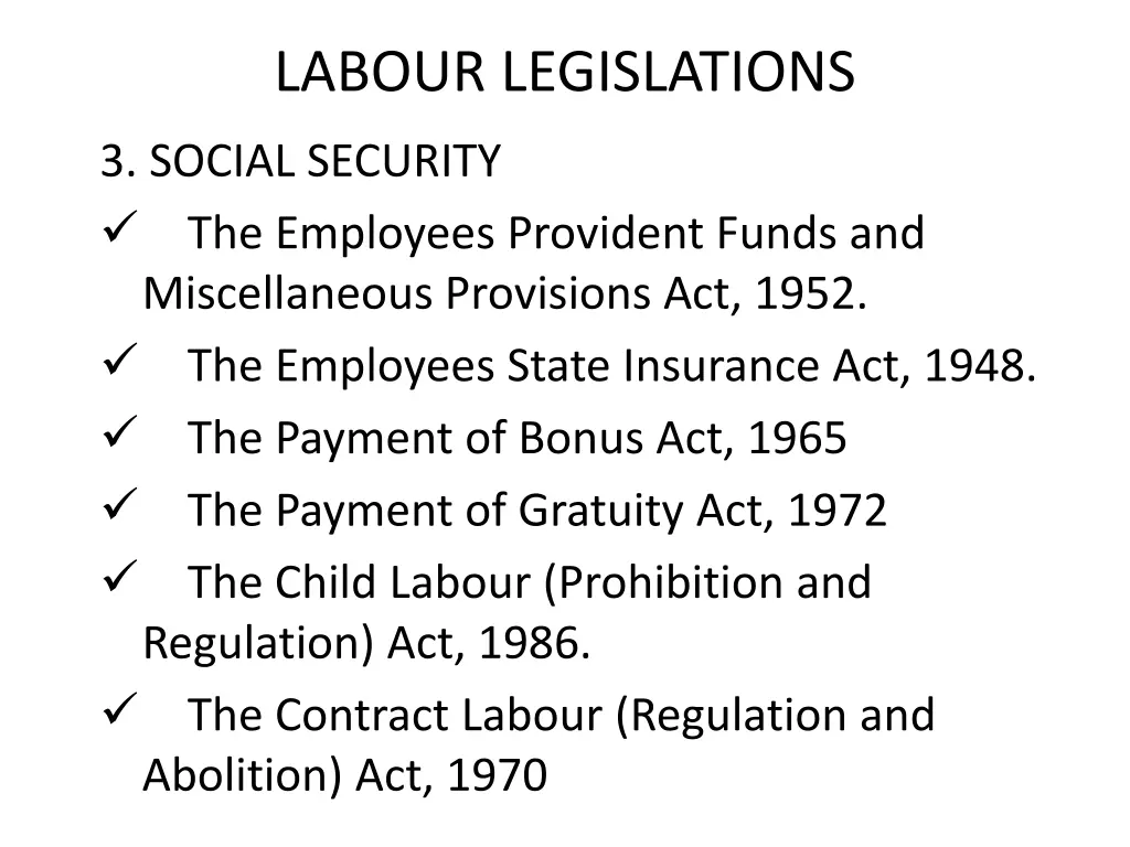 labour legislations 1