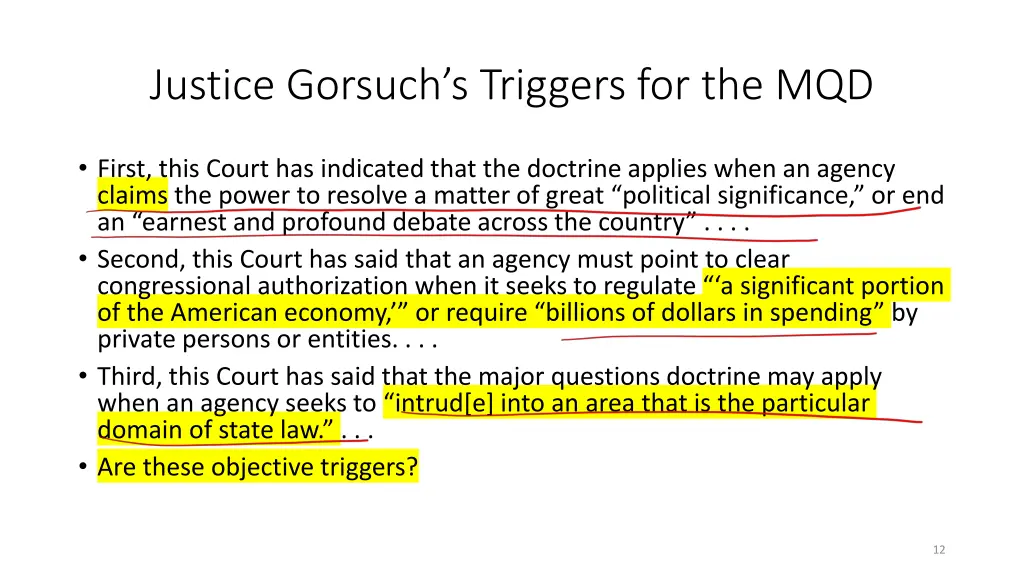 justice gorsuch s triggers for the mqd