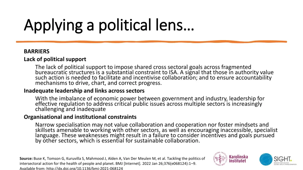 applying a political lens applying a political