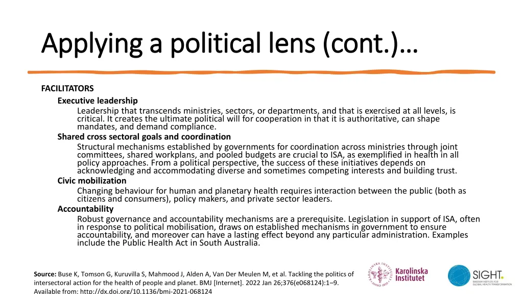 applying a political lens cont applying