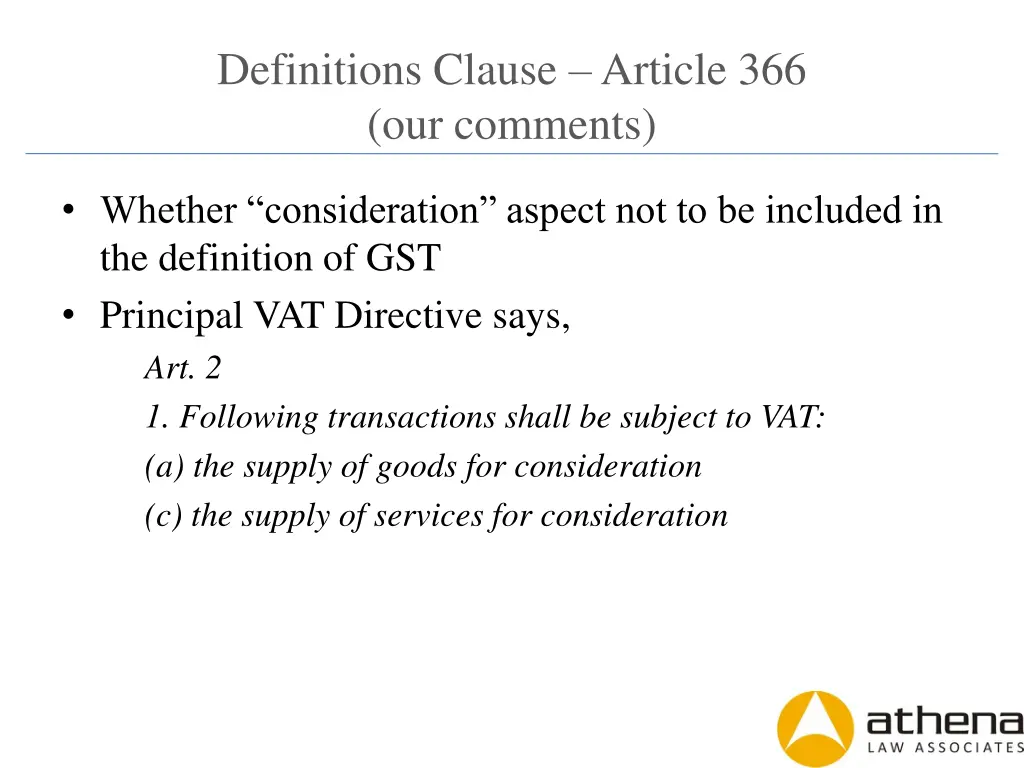 definitions clause article 366 our comments